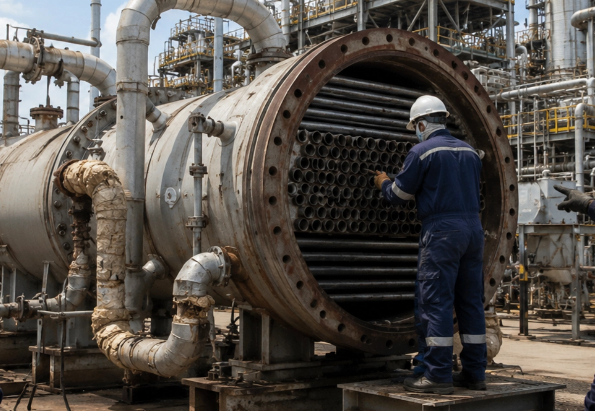 Fired heater overhaul during a plant shutdown