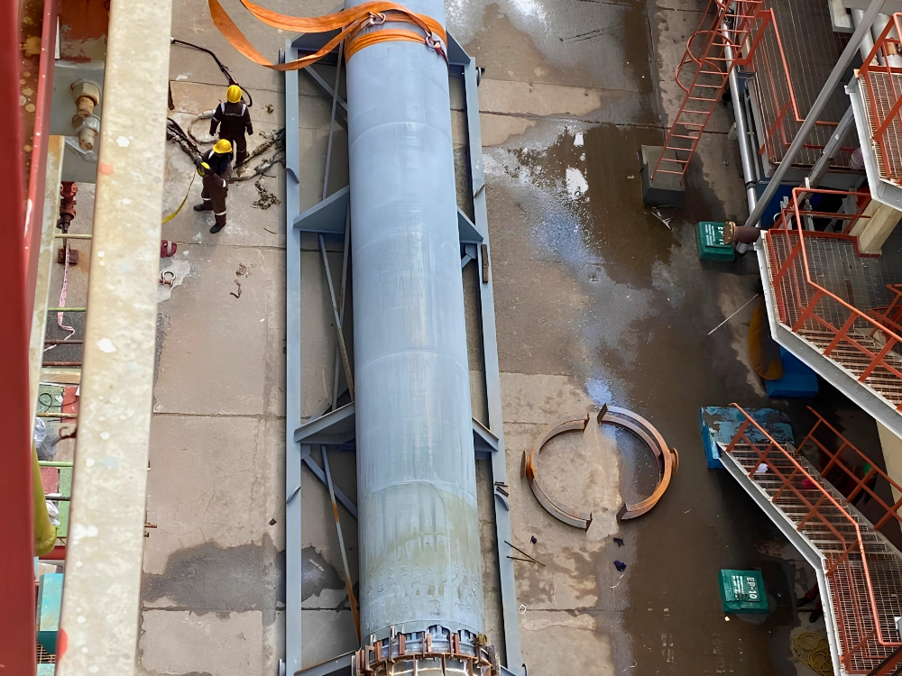 Heavy Vessel Rigging Preparation Aerial — image 1 of 1